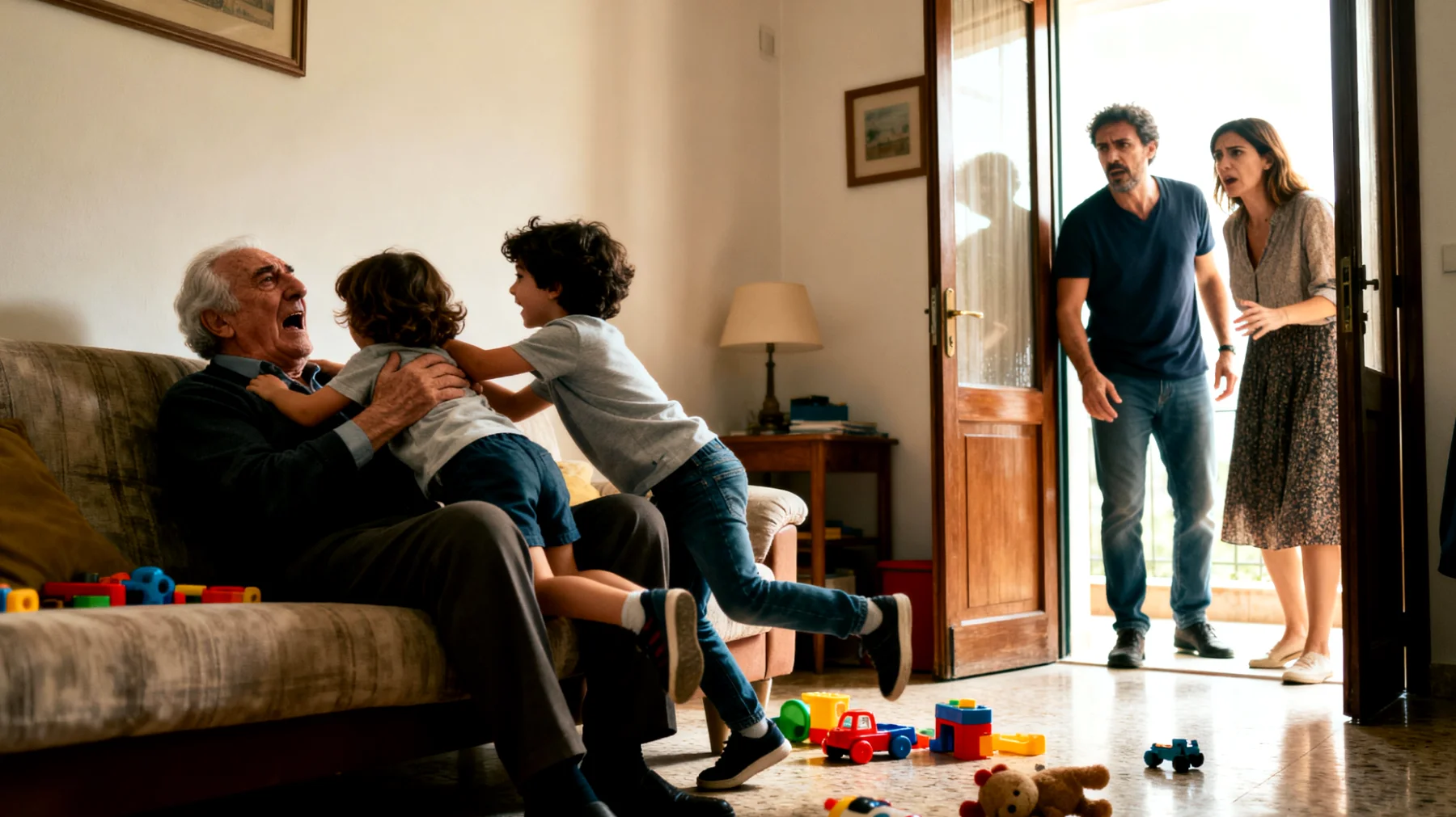 Il nonno fatica a stabilire regole e limiti con i nipoti bambini per paura di perdere il loro affetto, cedendo sistematicamente alle loro richieste e creando conflitti con i genitori sulla linea educativa da seguire"