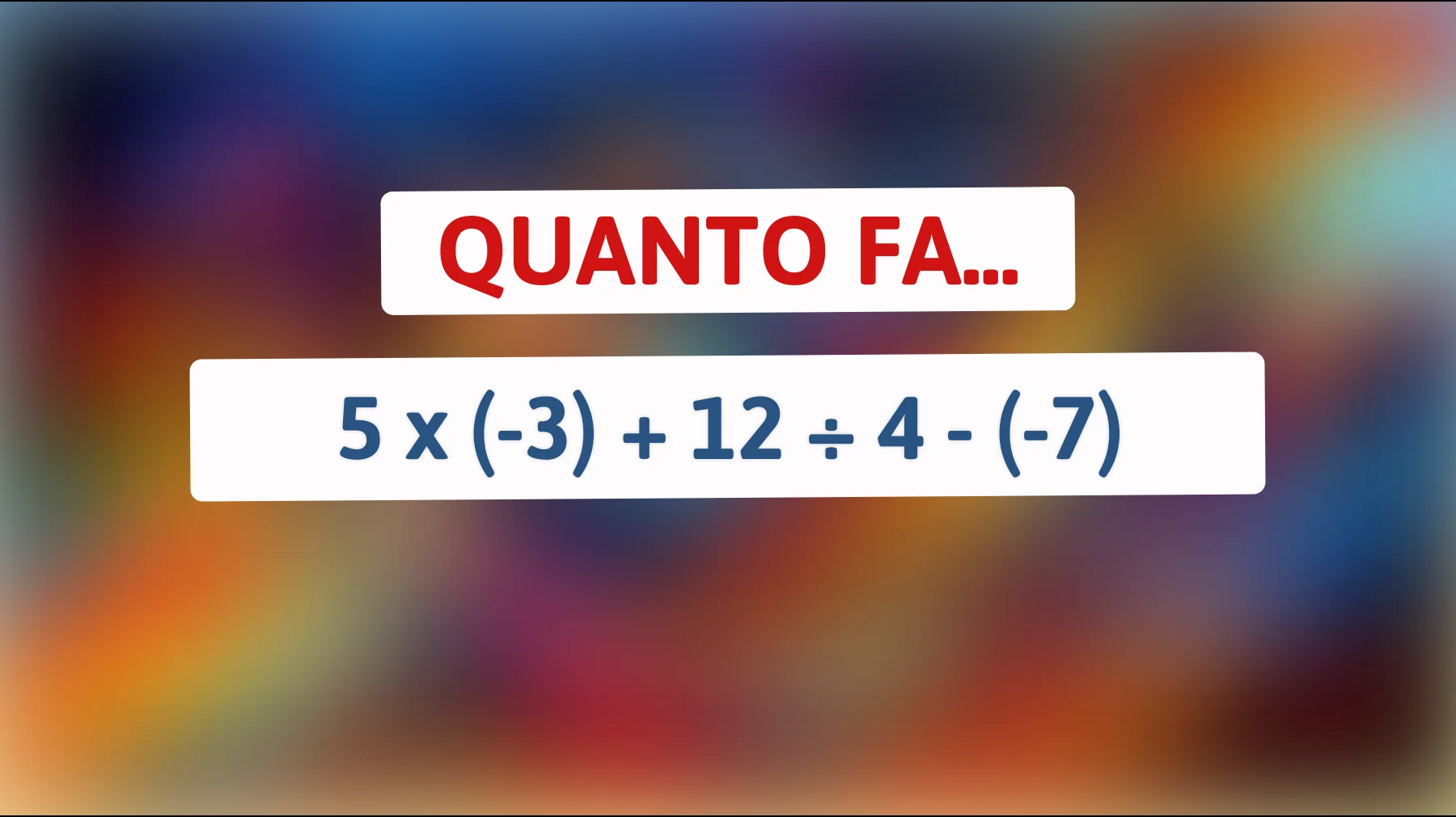 "Scopri se sei un vero genio risolvendo questo enigma matematico: solo le menti più brillanti ci riescono!""