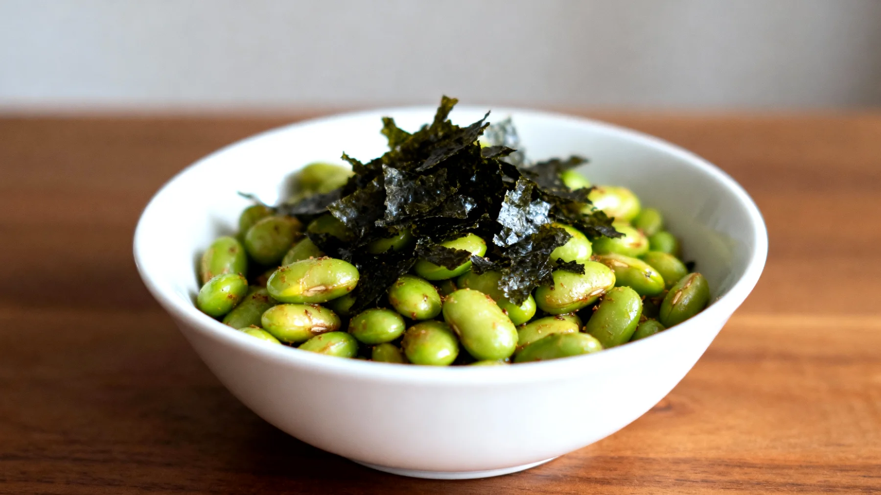 Edamame tostati con alghe nori"