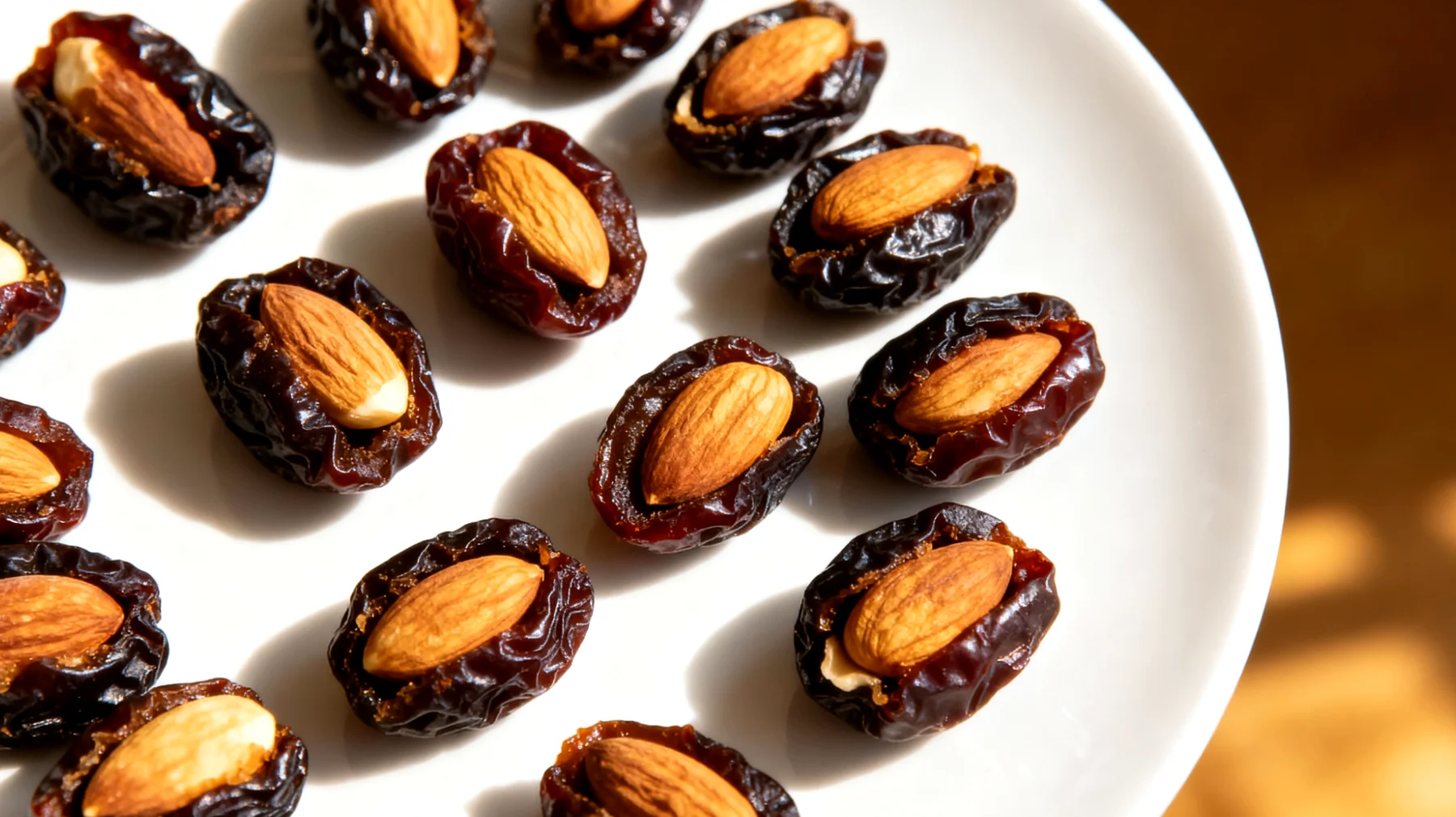 Prugne secche denocciolate con mandorle"