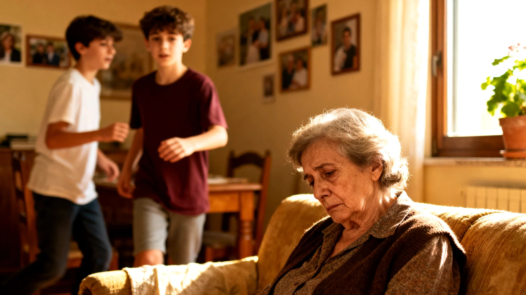 Nonna che si occupa regolarmente dei nipoti adolescenti ma si sente sempre più stanca e faticosa nel gestire le loro esigenze, orari e attività, con la sensazione di non avere energie sufficienti e di non riuscire a dedicare tempo a se stessa"